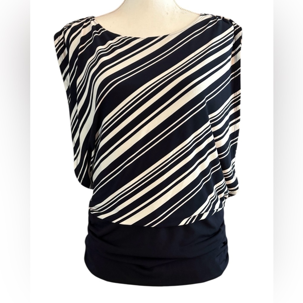 Chico’s diagonal striped top